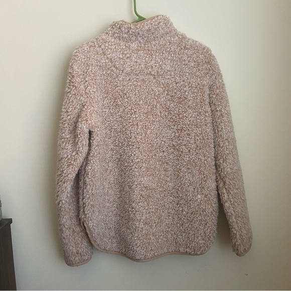 Altar’d State Medium Light Brown Teddy Quarter Zip - Picture 4 of 4